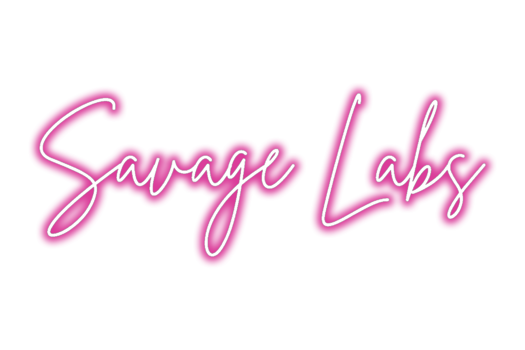 savage labs logo pink
